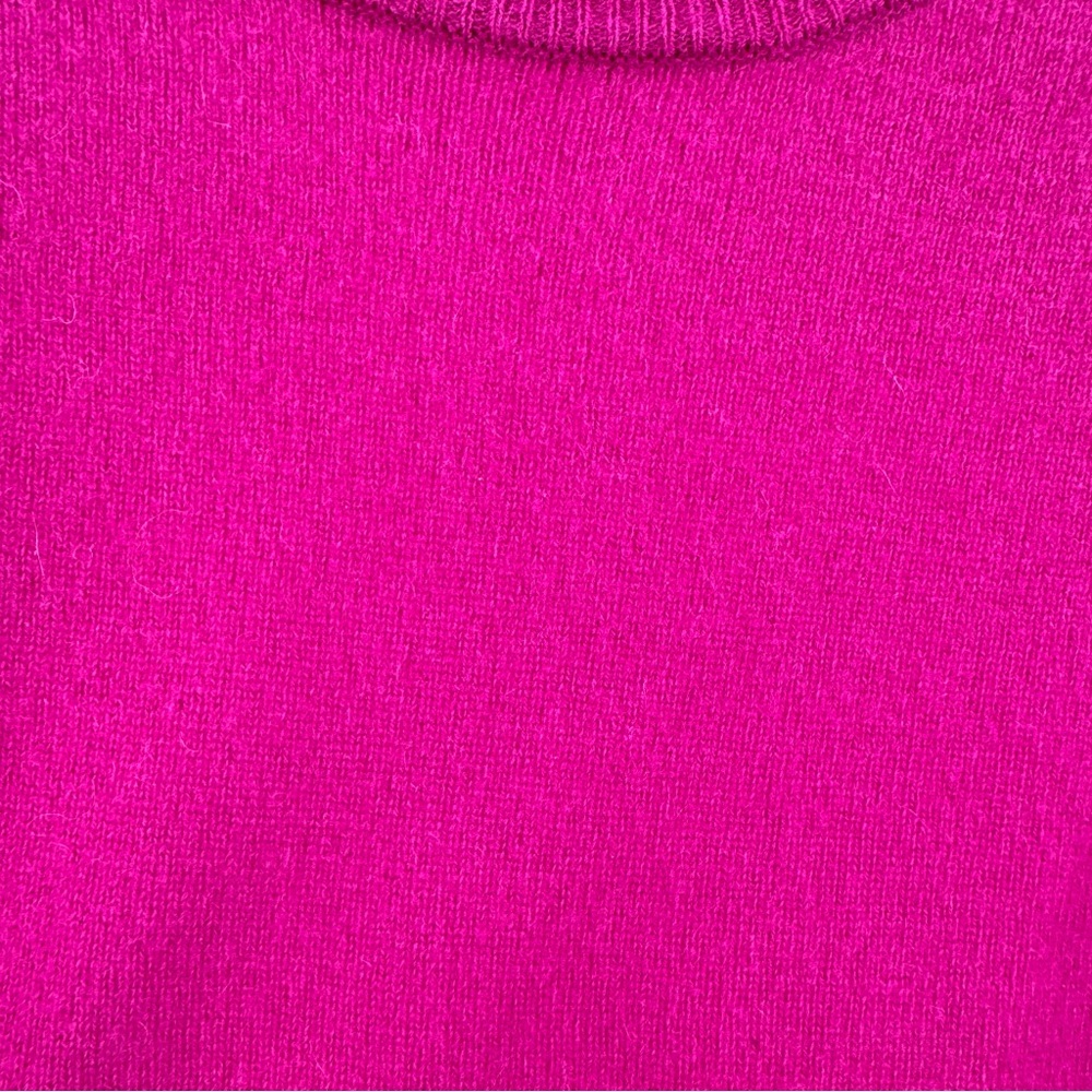 Velvet by Graham & Spencer Pink 100% Cashmere Crewneck Sweater Size L - Picture 3 of 7